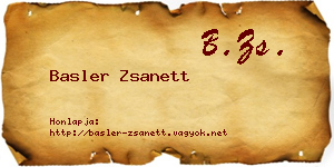 Basler Zsanett névjegykártya